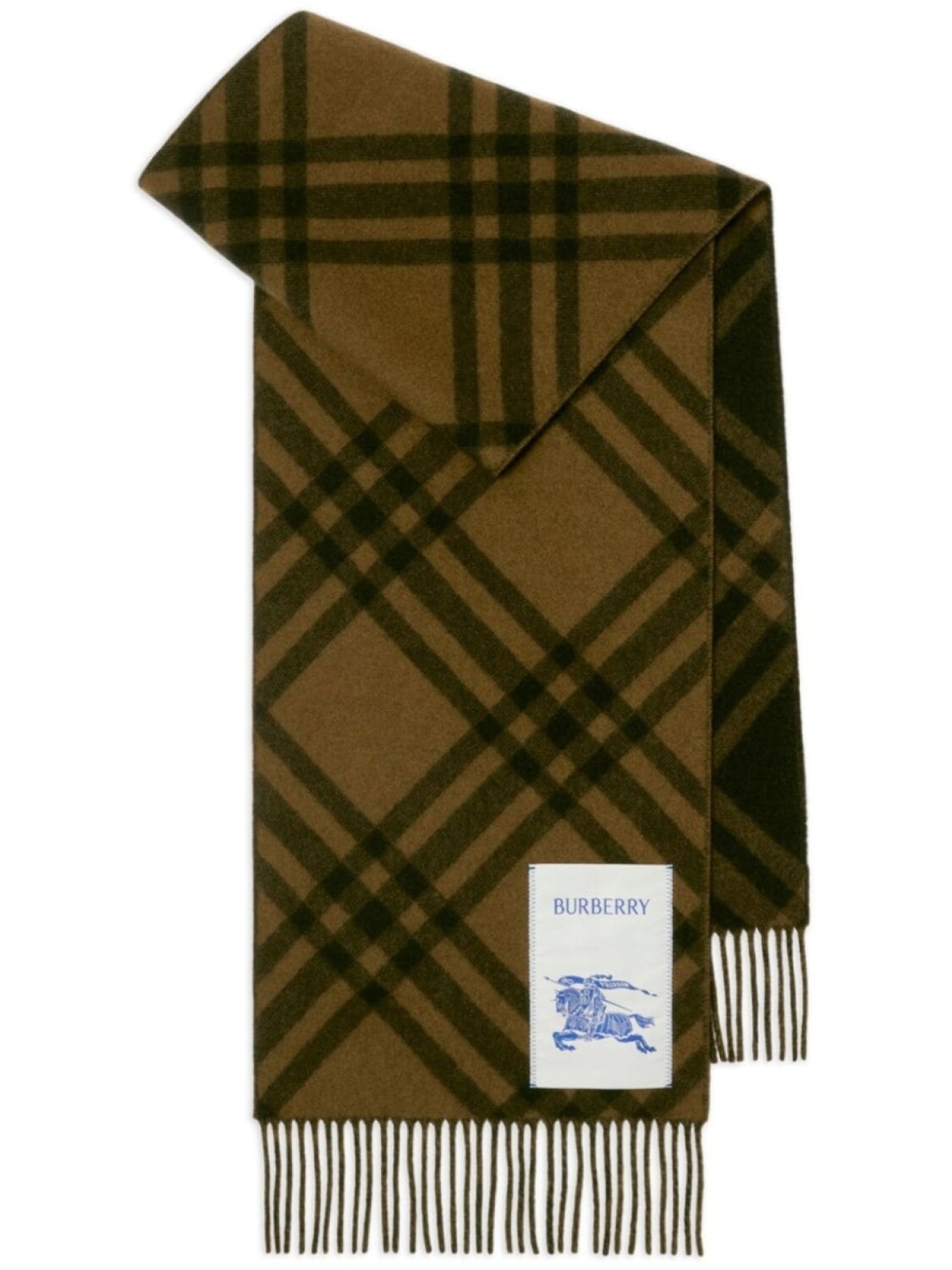 

Кашемировый шарф в клетку Burberry, коричневый