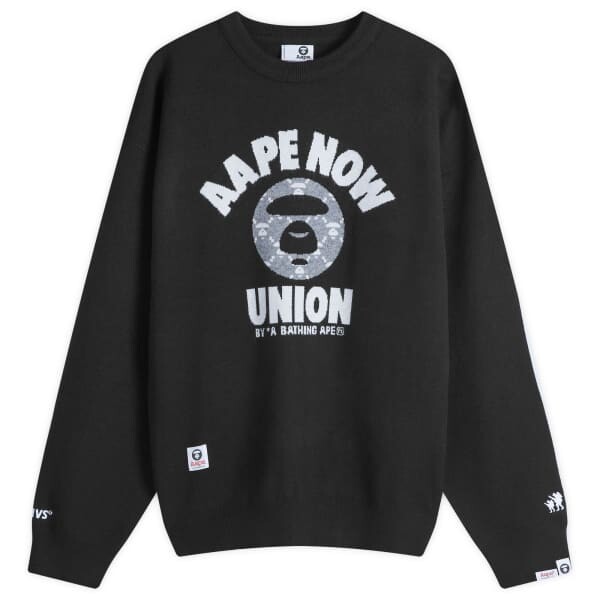 

Aape union монограмма вязаный свитер Aape By A Bathing Ape, черный
