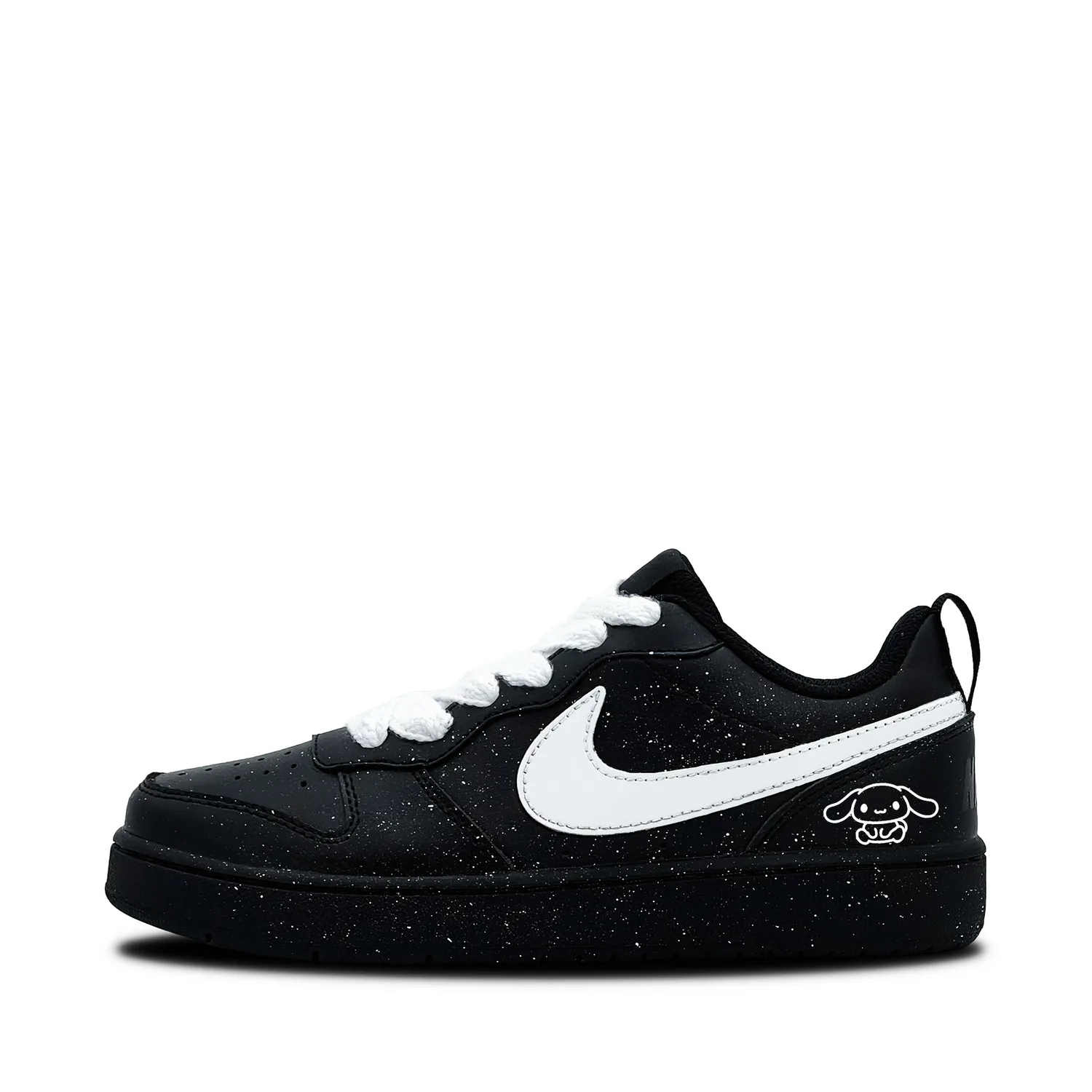 Nike Кроссовки для скейтбординга Court Borough NearLink Cream Puff из синтетической кожи, устойчивые к истиранию, черно-белые