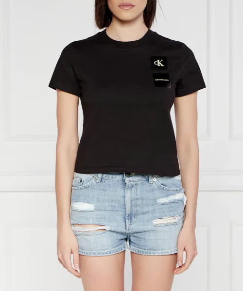 

Детская футболка Cropped fit Calvin Klein Jeans, черный