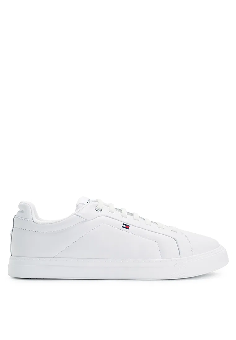 Кроссовки кожаные, Icon Leather Court Trainers, TH Mainline Tommy Hilfiger, белый