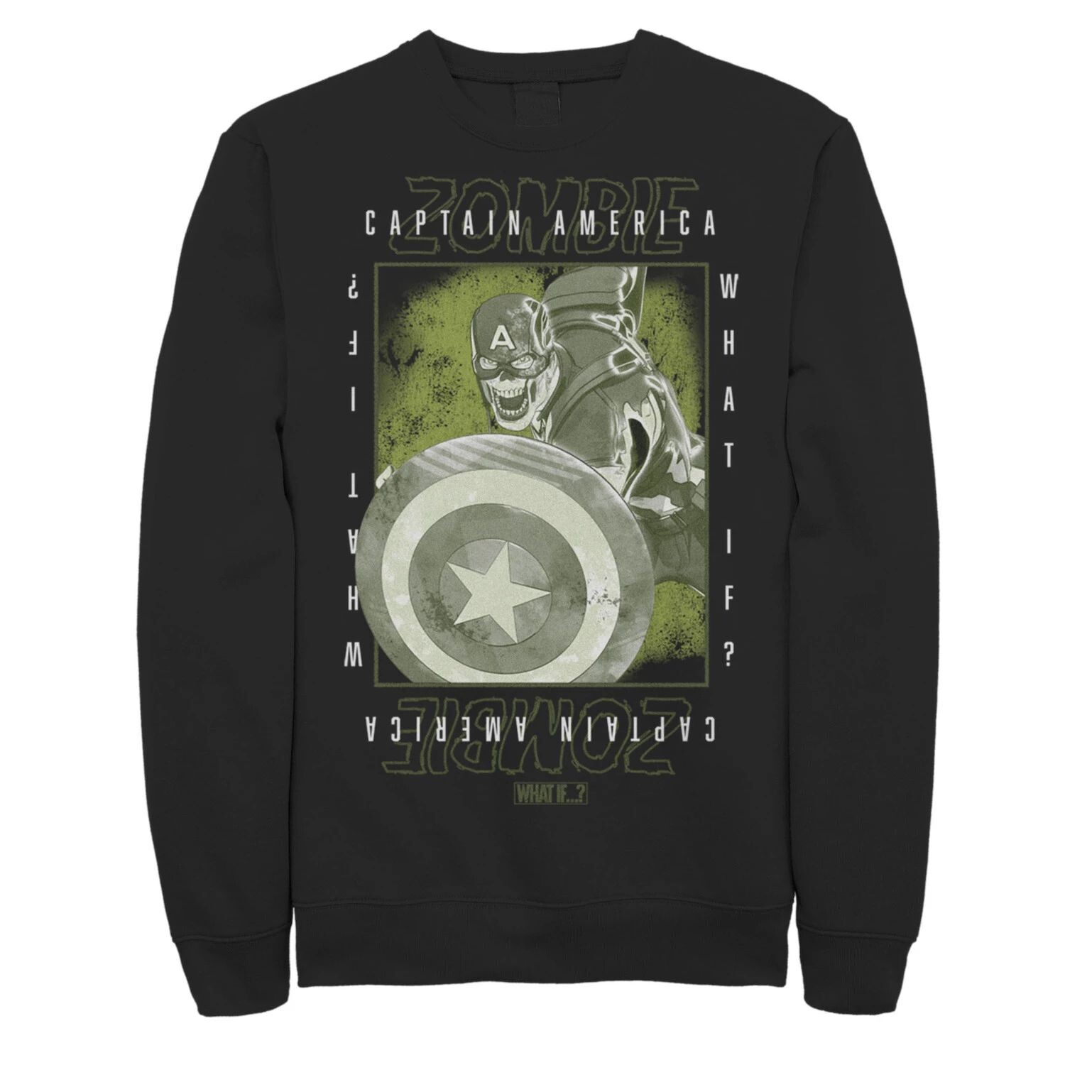 

Мужской свитшот с постером Marvel What If Captain Zombie Box Licensed Character