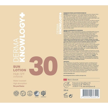 Солнцезащитный лосьон Dermaknowlogy SPF 30, проверенный на аллергию, защита от солнца ‎Dermaknowlogy — фото 2