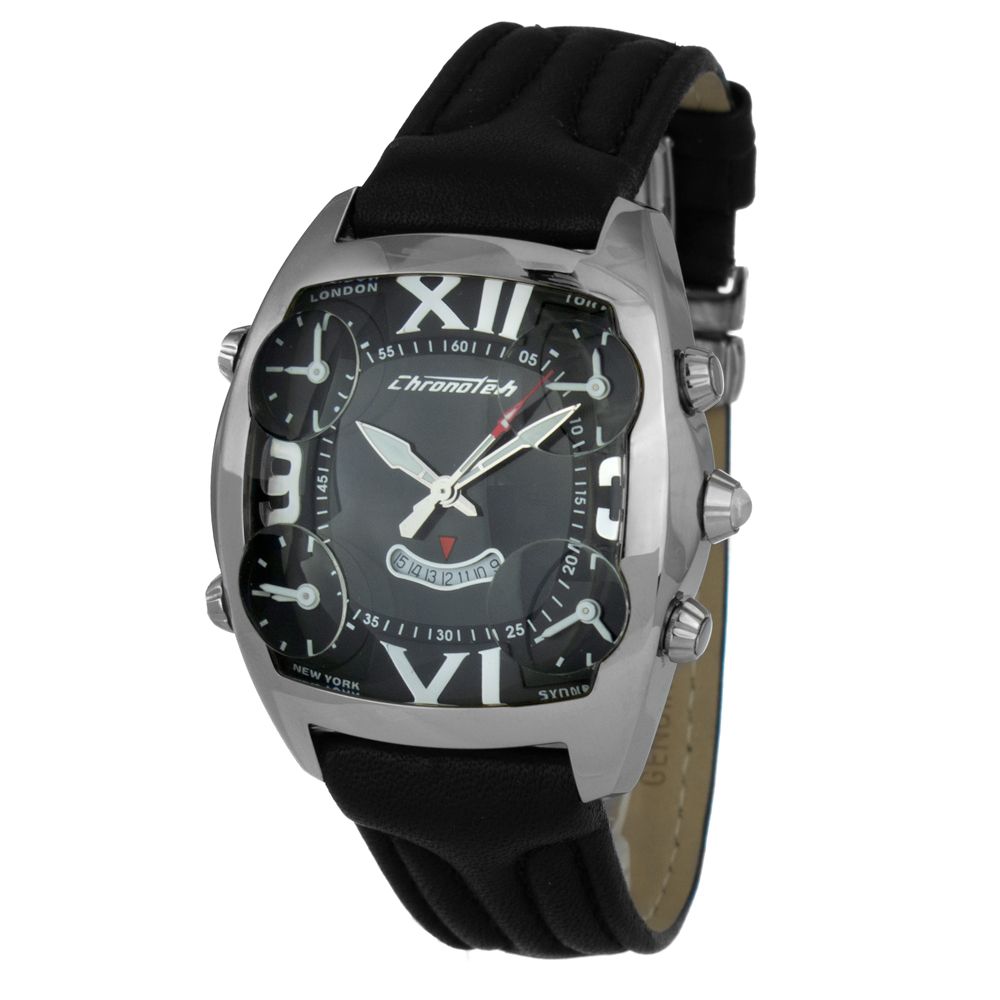 

Мужские часы Chronotech Leather, черный