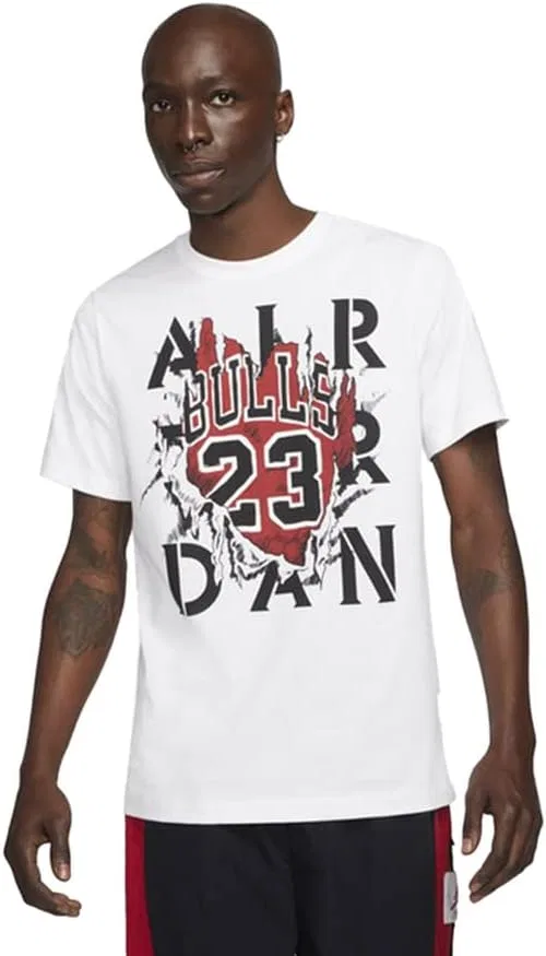 Футболка мужская Nike Jordan 23 Engineered, цвет White/Black/Red-white
