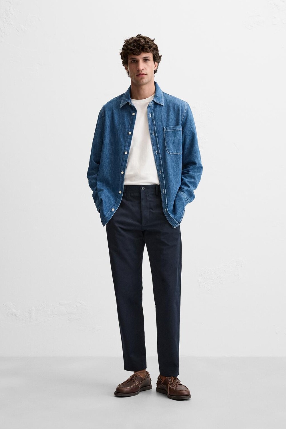 

Прямые чиносы ZARA, темно-синий