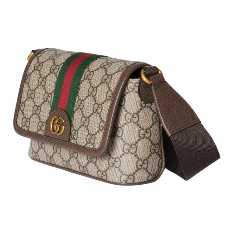 GUCCI Мини-кроссбоди Ophidia Snake Skin для мужских в цвете beige brown — фото 2