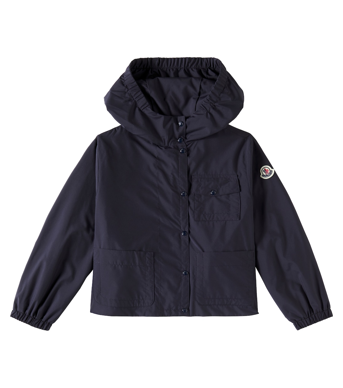 

Пулане худи с капюшоном Moncler Enfant, темно-синий