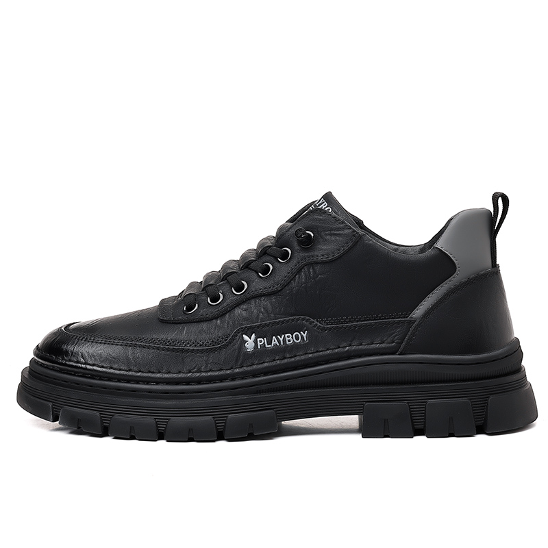 

Playboy Низкие повседневные кеды мужские 1871 черные, цвет 1871 Black