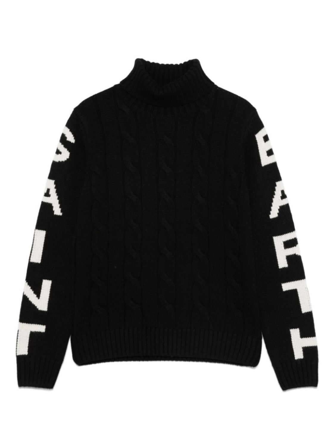 

MC2 Saint Barth Kids свитер с логотипом в технике интарсия, черный