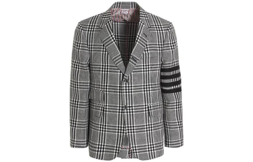 

Однобортный блейзер THOM BROWNE, серый