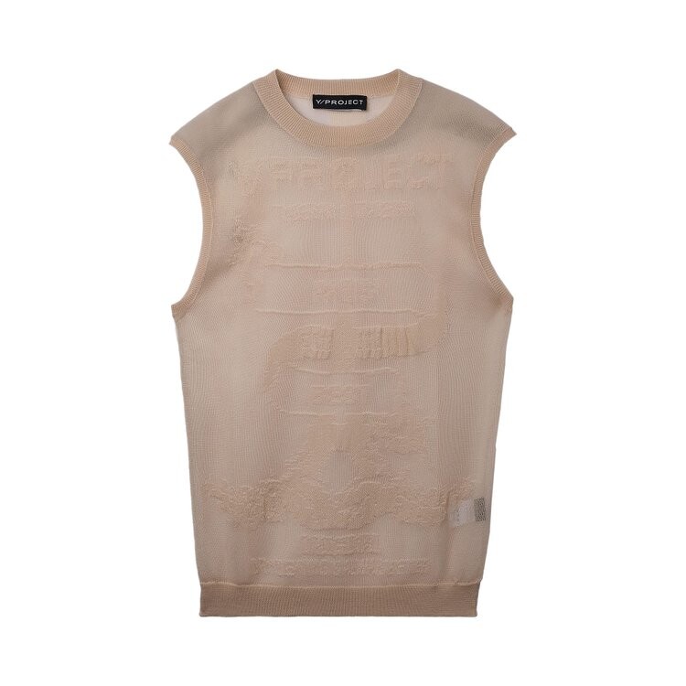 

Жилет Y/Project Paris Transparent Knit Mesh Vest, бежевый