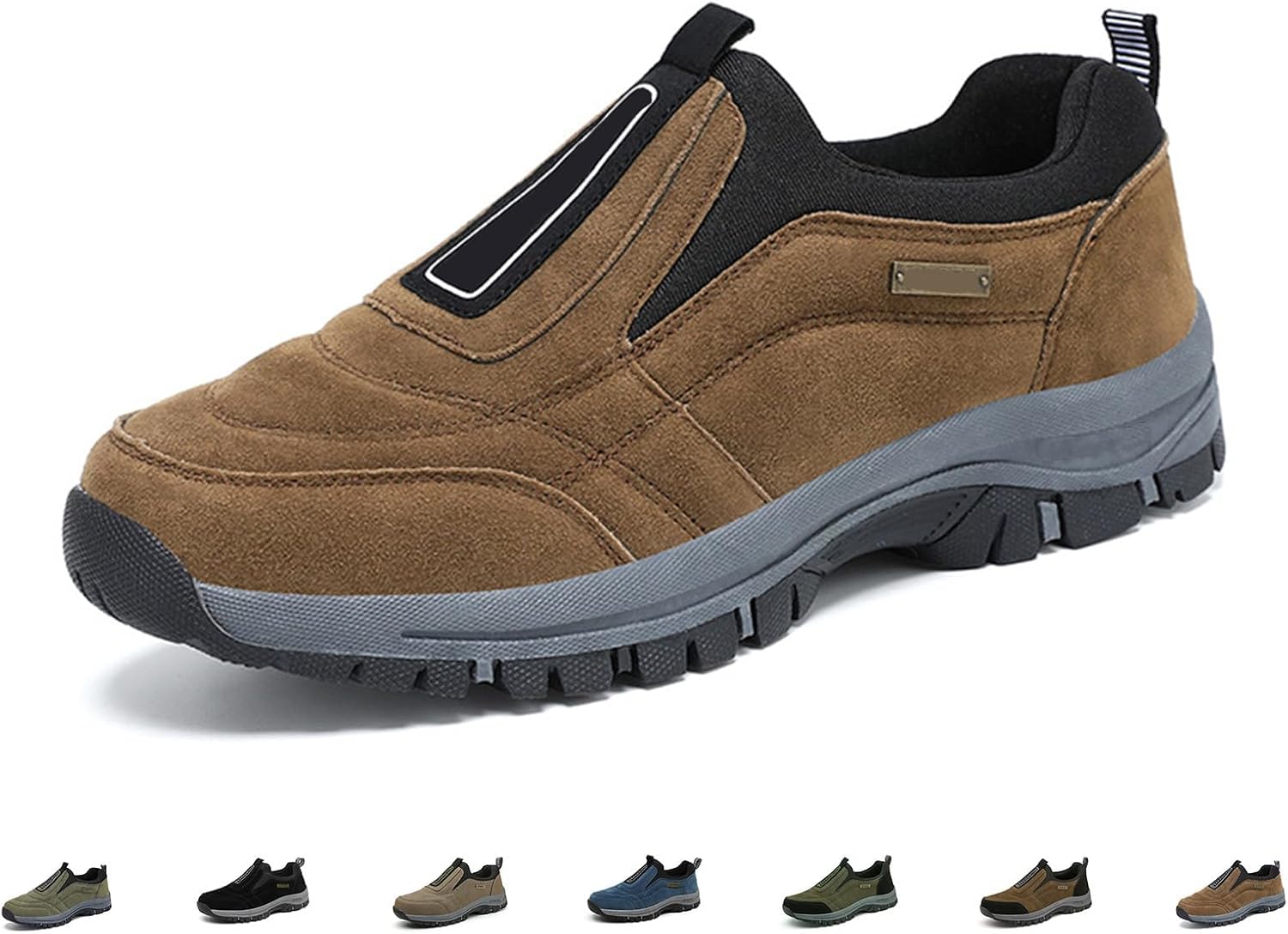 

Мужские ортопедические туфли, водонепроницаемые слипоны для походов, удобные и легкие кроссовки для прогулок на природе Generic, коричневый