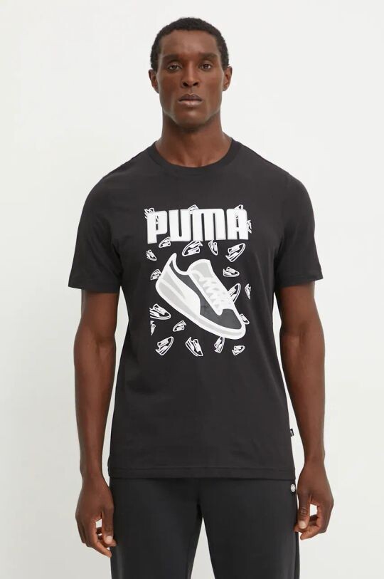 

Хлопковая футболка Puma, черный