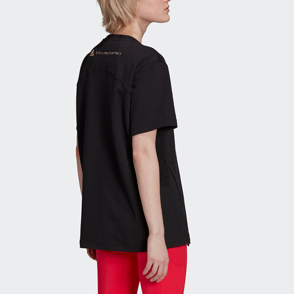 Футболка asmc c tee small logo sports round neck short sleeve black Adidas, черный — фото 3