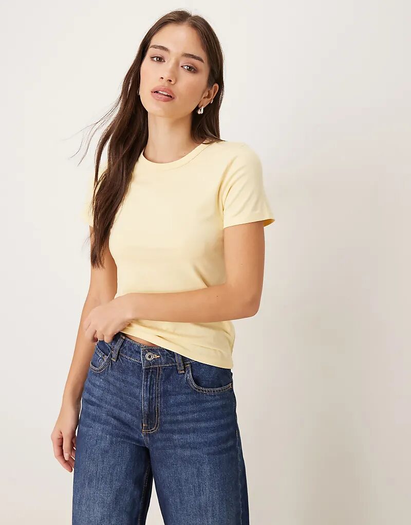 

Футболка JJXX облегающего тона цвета сливочного масла