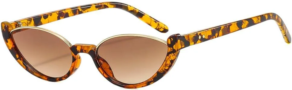 

Солнцезащитные очки «кошачий глаз» для женщин, полуободковые, модные винтажные, мужские солнцезащитные очки, роскошные солнцезащитные очки UV400 generic, Leopard