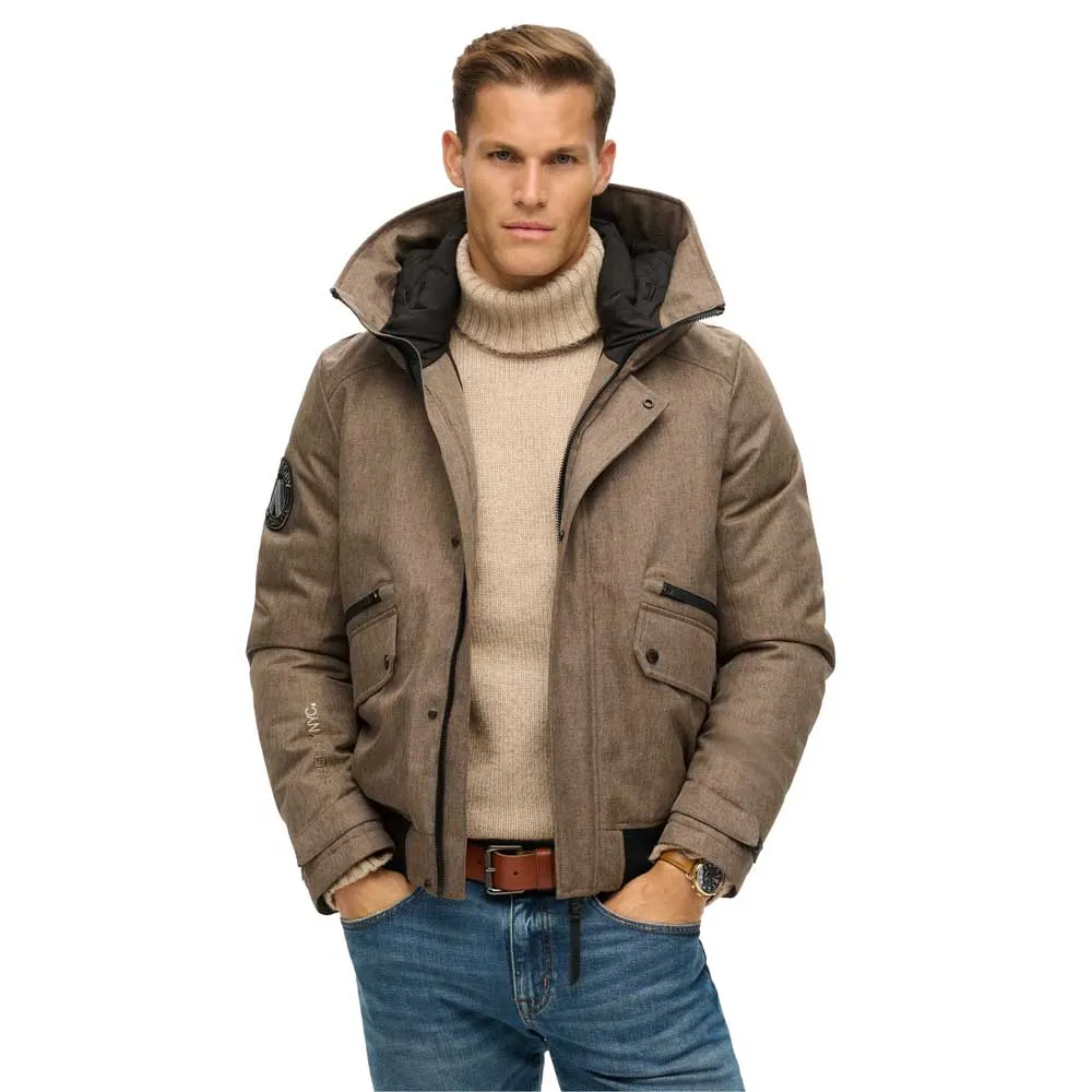 

Куртка Superdry City Tweed padded, бежевый