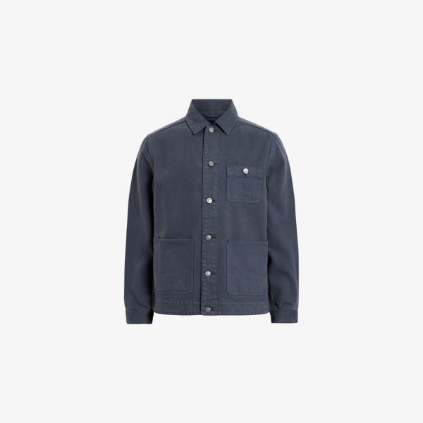

Куртка Allsaints Eavis с накладными карманами, синий