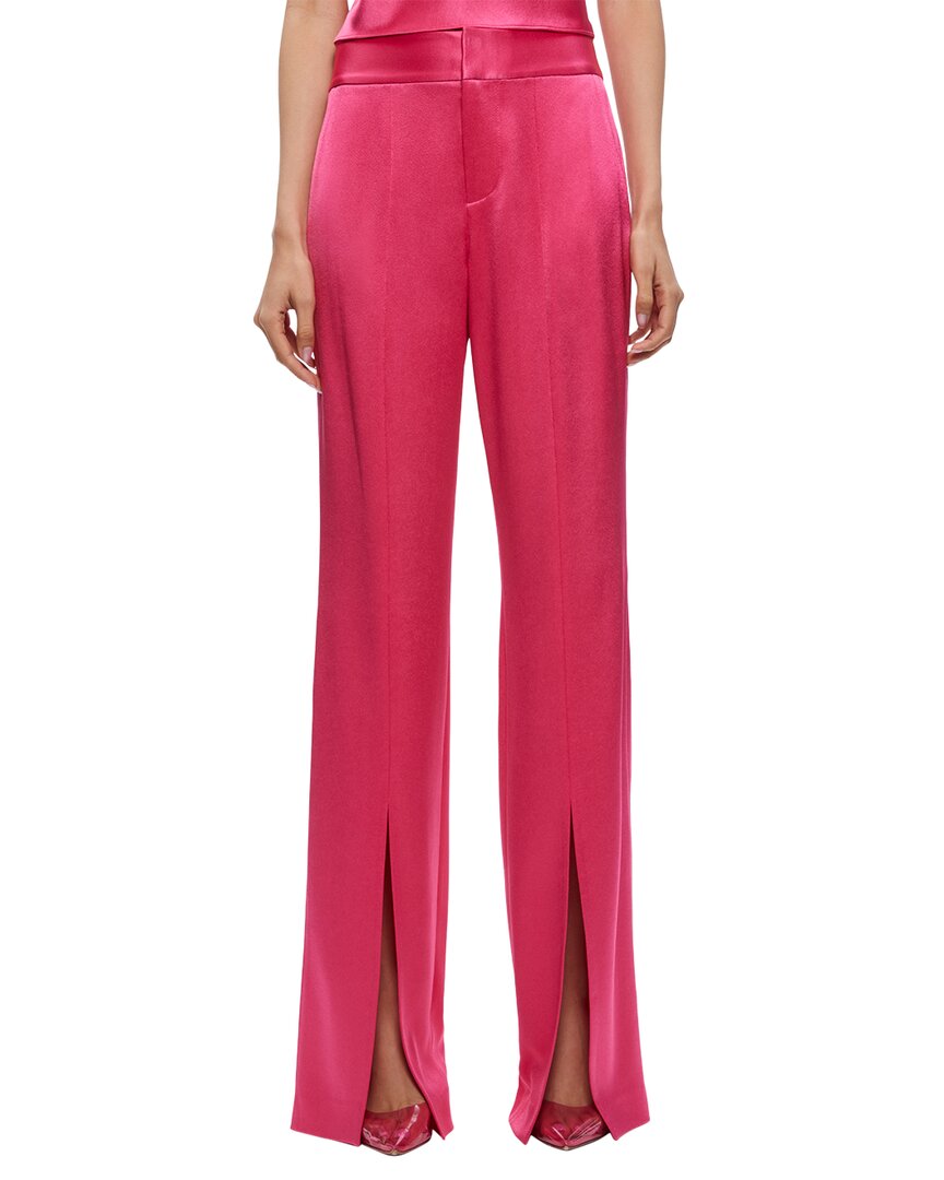 

Alice + olivia Jody брюки с высокой талией и разрезом, розовый