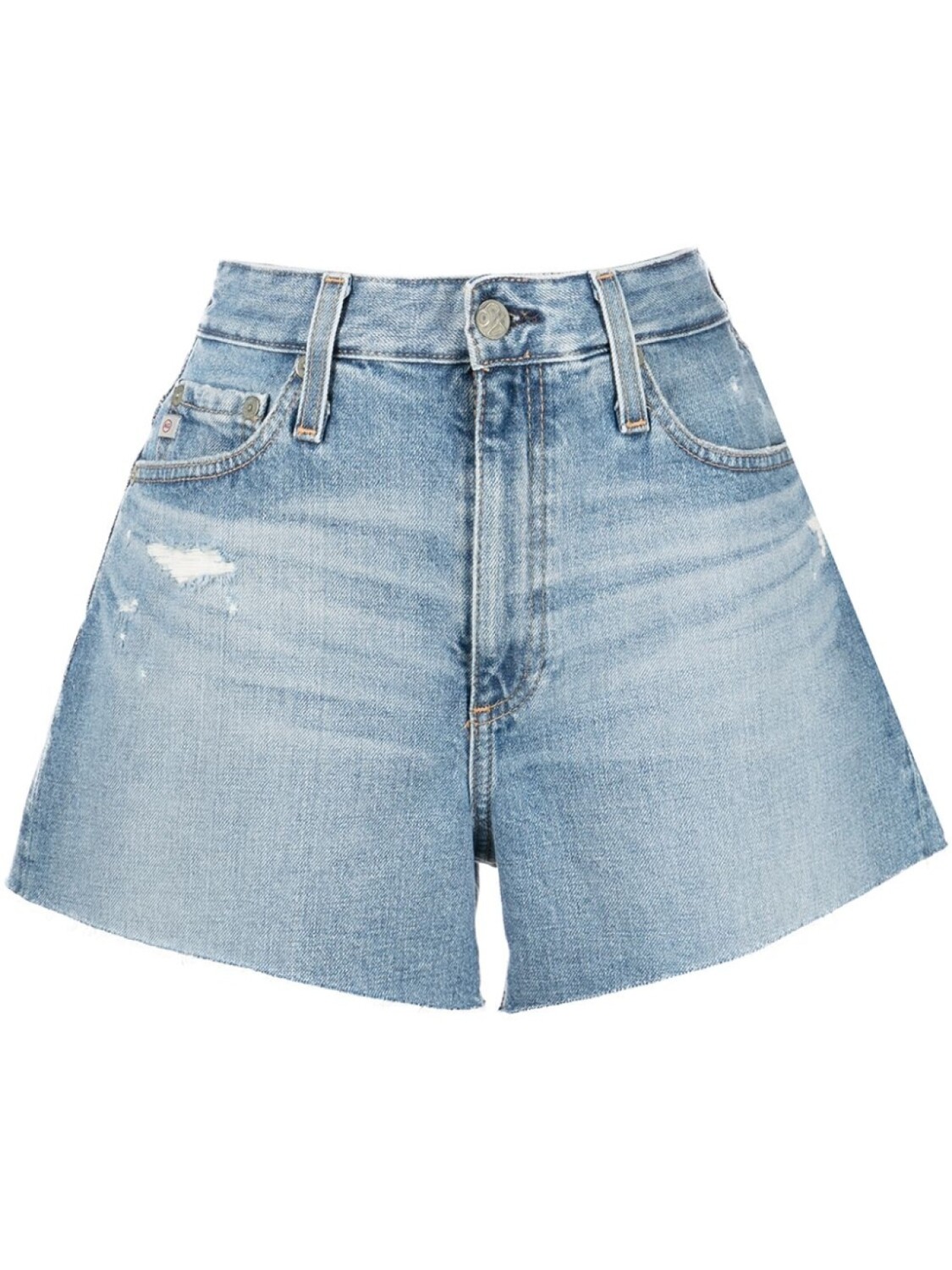 

Джинсовые шорты Alexis с завышенной талией AG Jeans, синий