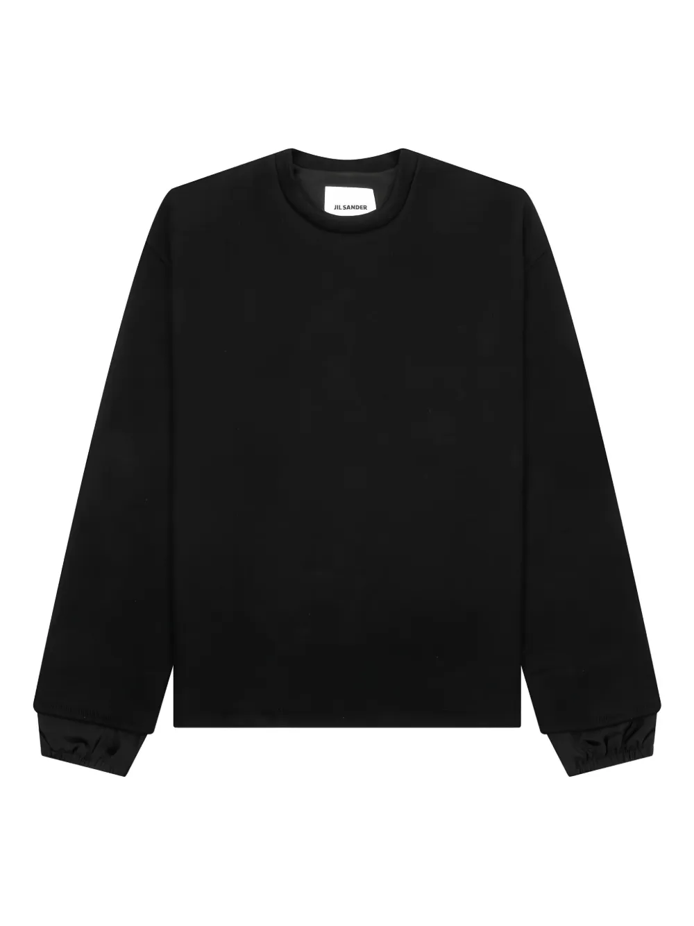 

Толстовка с подкладкой на манжетах JIL SANDER, черный