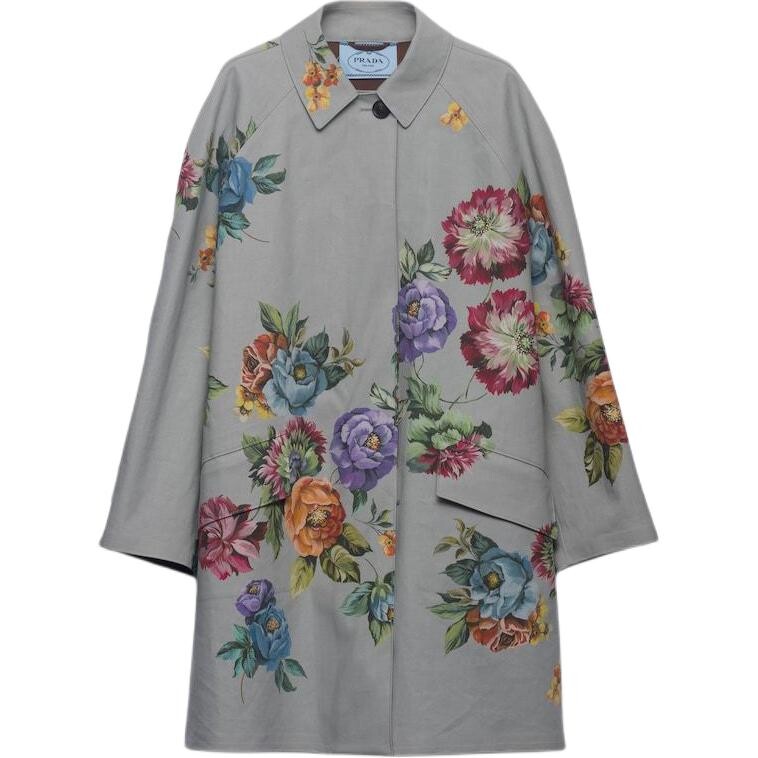 

Пальто женское серое Prada