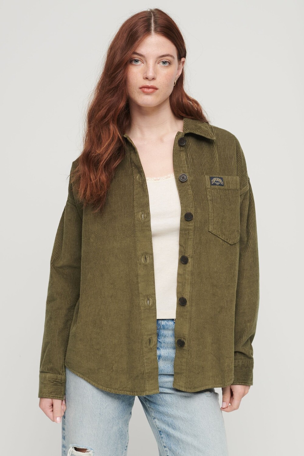 

Куртка-Рубашка из массивного вельвета Superdry, зеленый