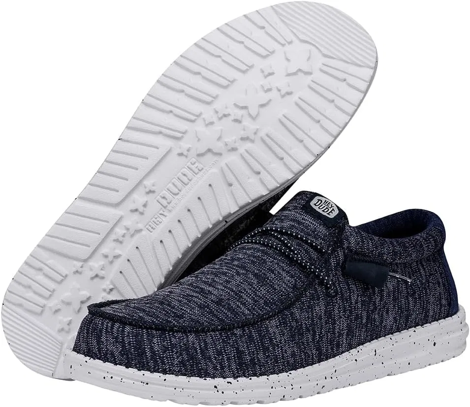 HEYDUDE - Мужские спортивные вязаные туфли Wally Sport - Слипоны - Мокасины, Blue — фото 3