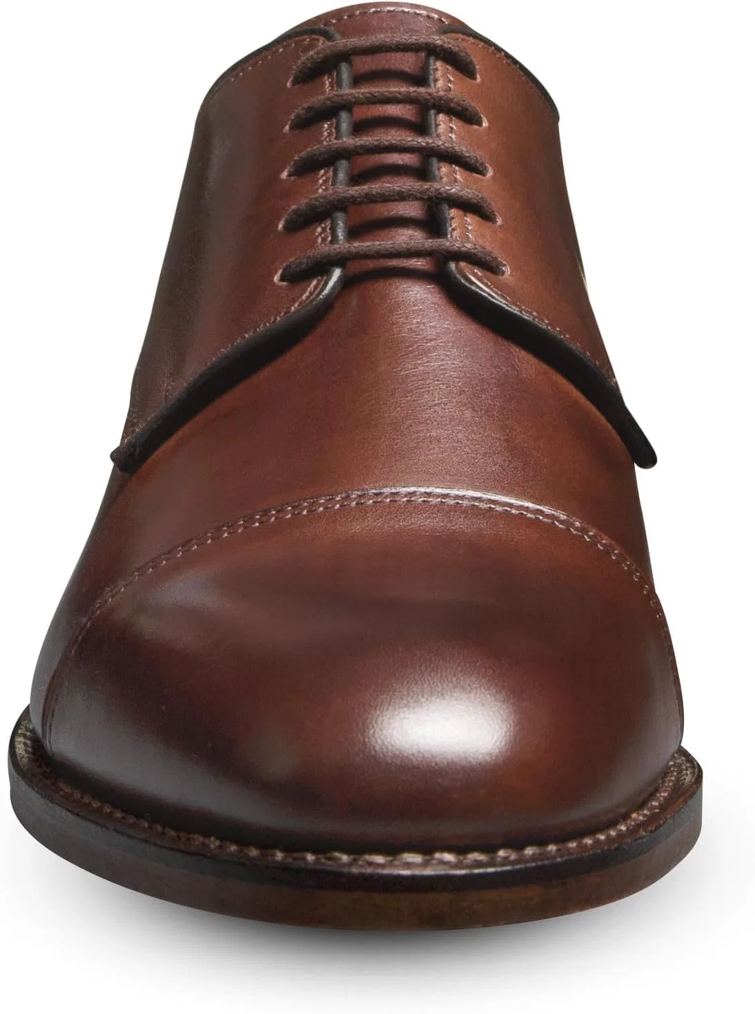 Оксфорды из натуральной кожи Allen Edmonds, темно-чили — фото 2