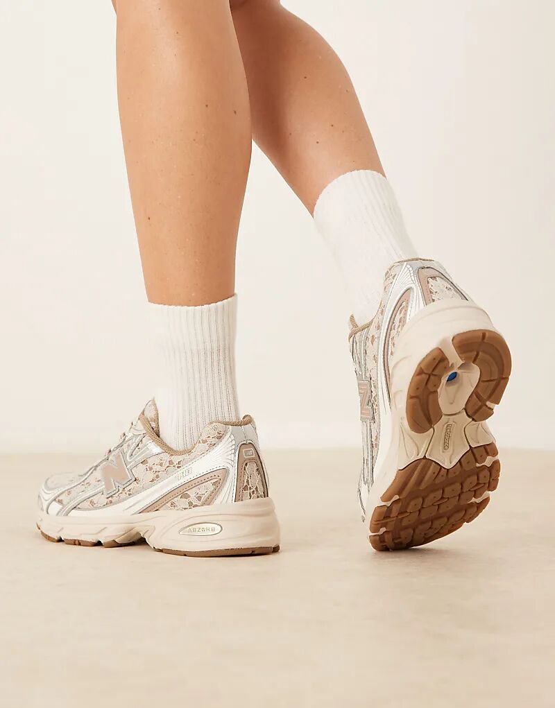 Кроссовки New Balance 740 на шнурках бежевого цвета — эксклюзивно на ASOS — фото 4