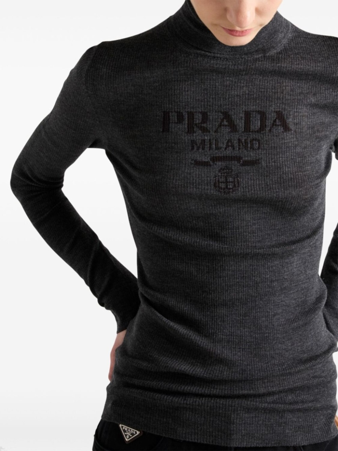 Водолазка Prada из шерсти, серый