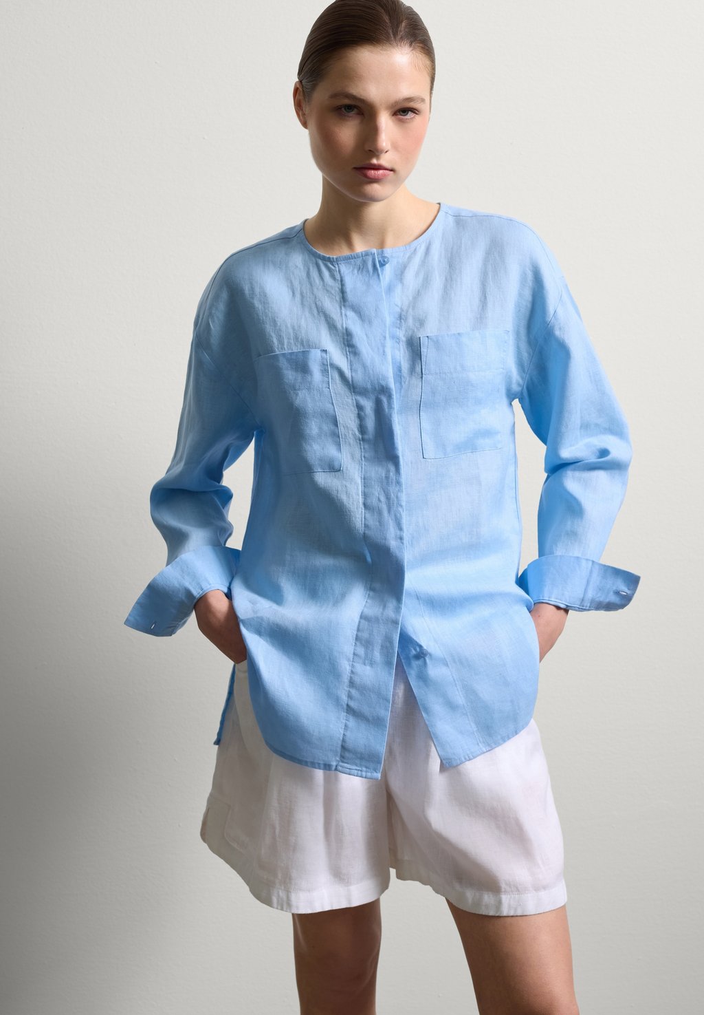 

Блуза WITH POCKETS Stefanel, синий