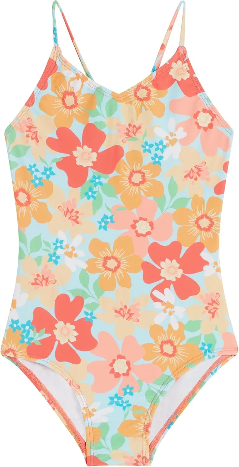 Слитный купальник Kanu Surf Girls' Hurricane Beach Sport UPF 50, Annie Coral
