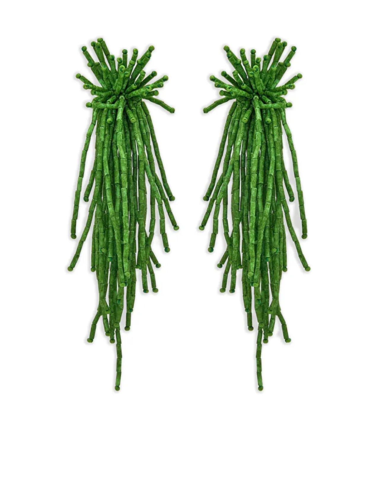

Oscar de la Renta серьги Firework Tassel, зеленый