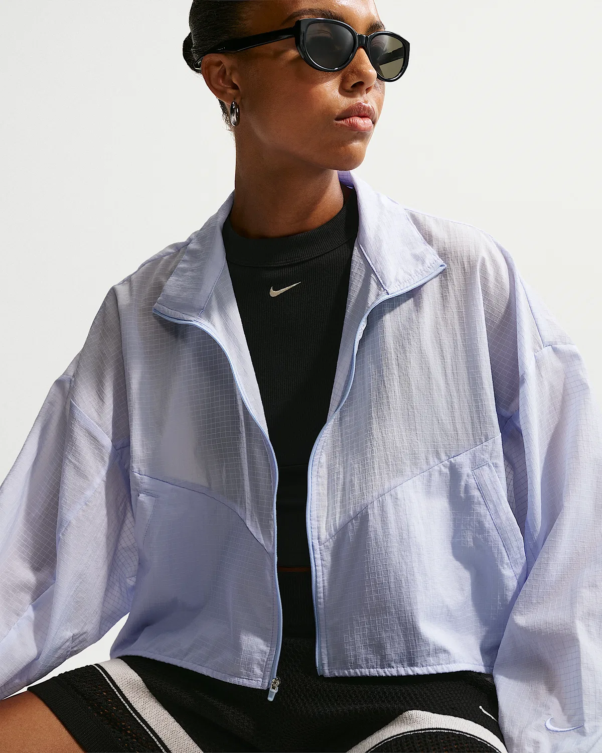 Женская свободная легкая куртка из рипстопа Nike Sportswear, Hydrogen Blue/Hydrogen Blue — фото 3
