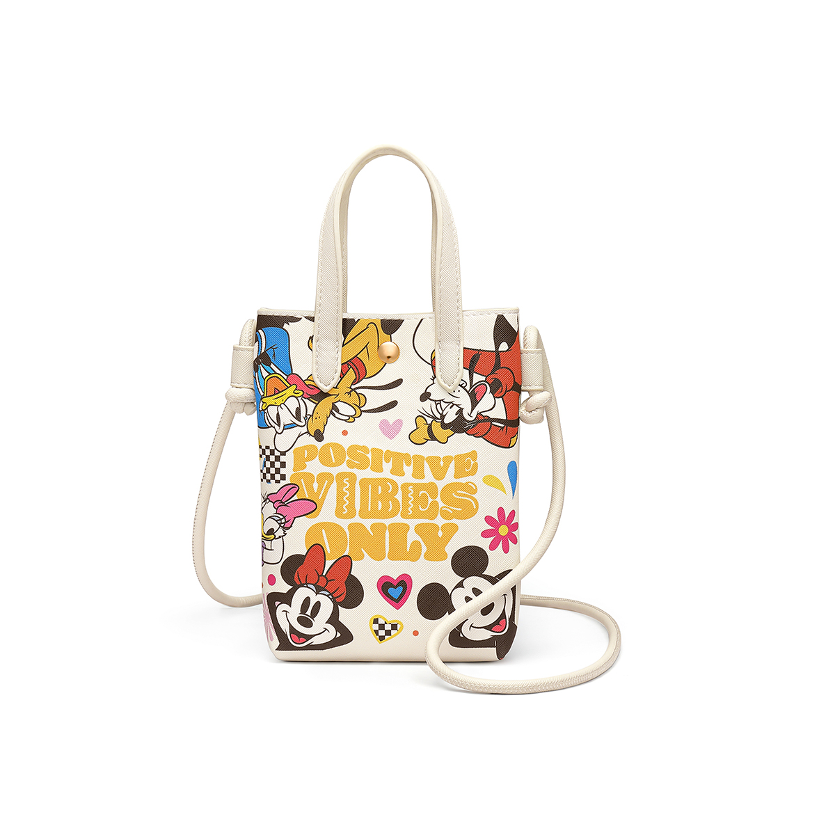 

Disney Микки Серия ПВХ женская сумка бежевая, Ecru