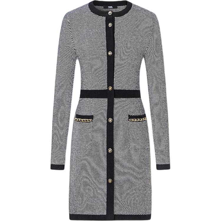 

Платье с длинными рукавами KARL LAGERFELD женское серое KARL LAGERFELD / Karl Lagerfeld Jeans, серый