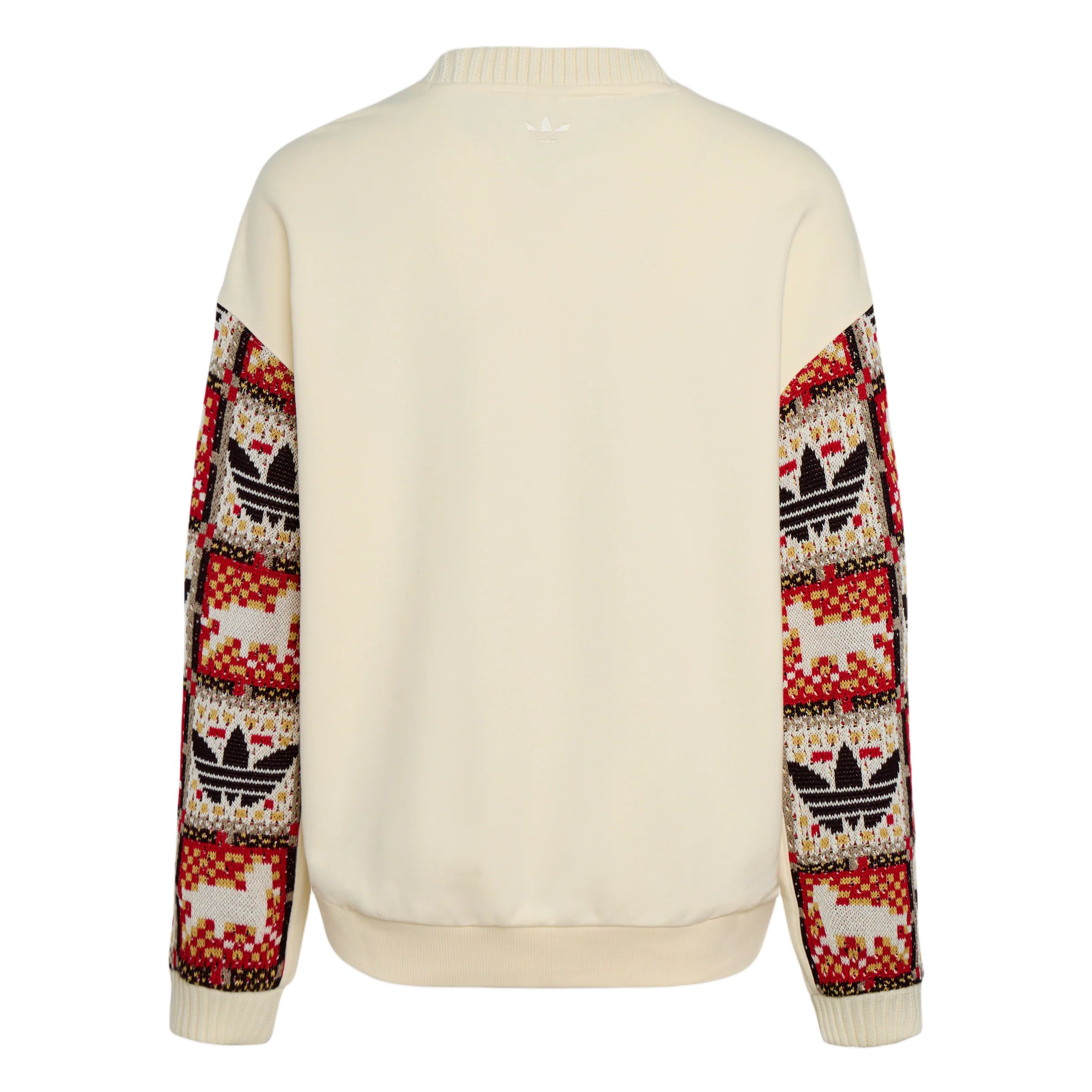 FW25 CRAFTED CREWNECK Свитшот женский Adidas Originals, айвори/красный/желтый/темно коричневый — фото 3