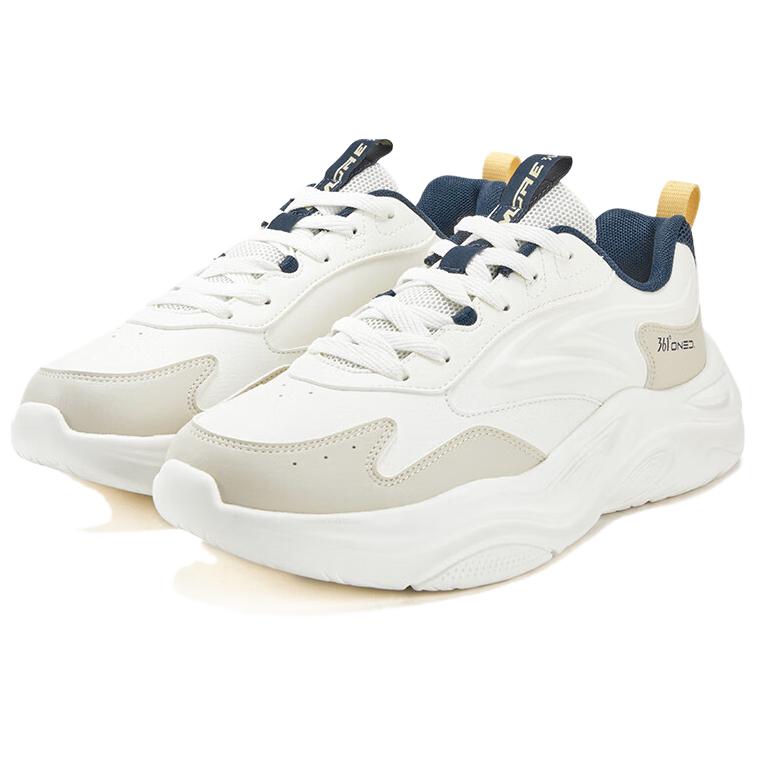 Slip Resistant, Abrasion Resistant, Waterproof мужские повседневные кеды low top 361°, белый коричневый — фото 4
