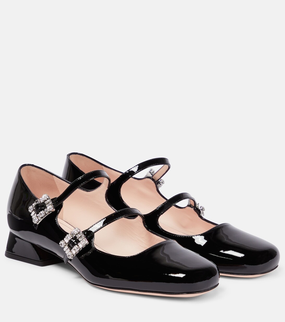 Туфли-лодочки Mini Très Vivier из лакированной кожи Mary Jane Roger Vivier, черный