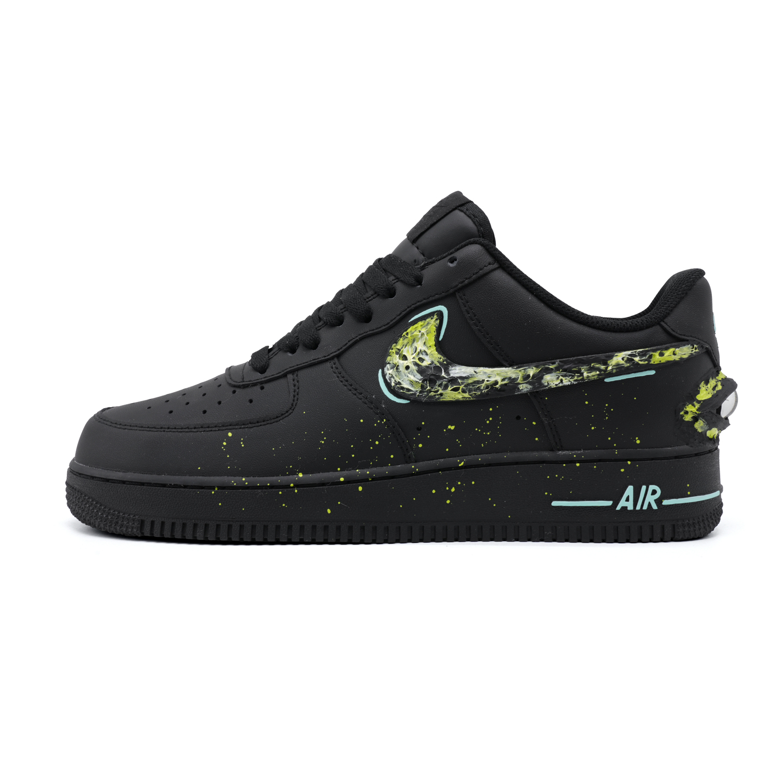 Кроссовки Air Force 1 Low top Skateboard Unisex Nike, черный/зеленый — фото 3