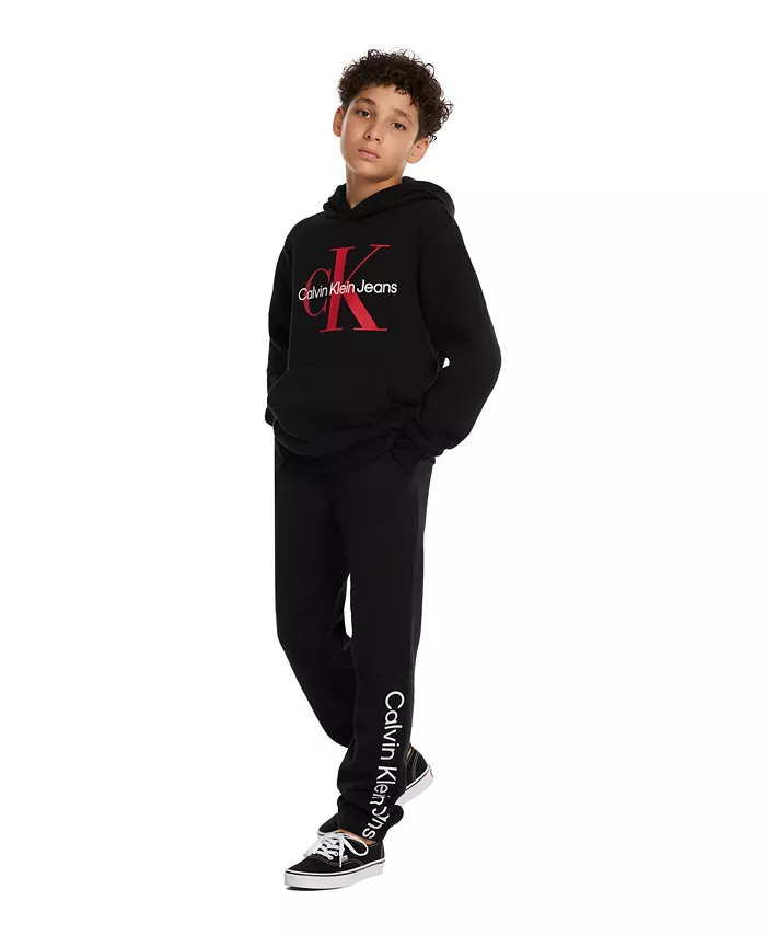 

Флисовые спортивные брюки для больших мальчиков Calvin Klein, черный