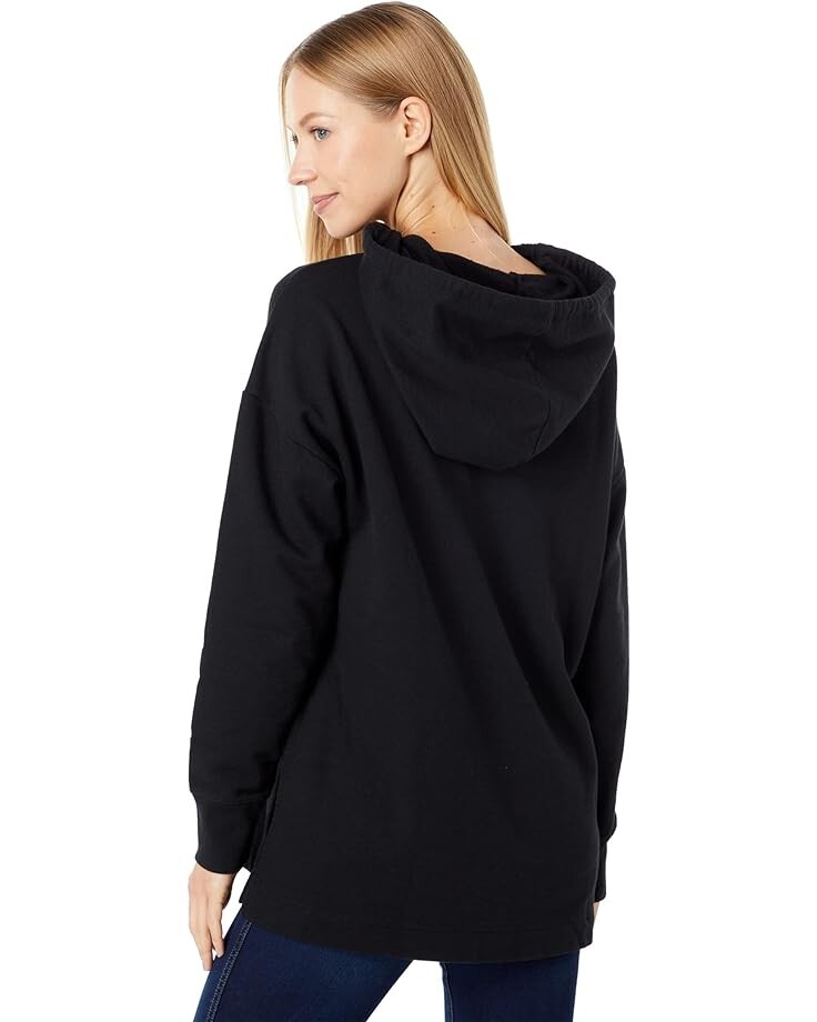 

Худи Lauren James Vanderbilt Commodores Long-Length Side Vent Hoodie, черный