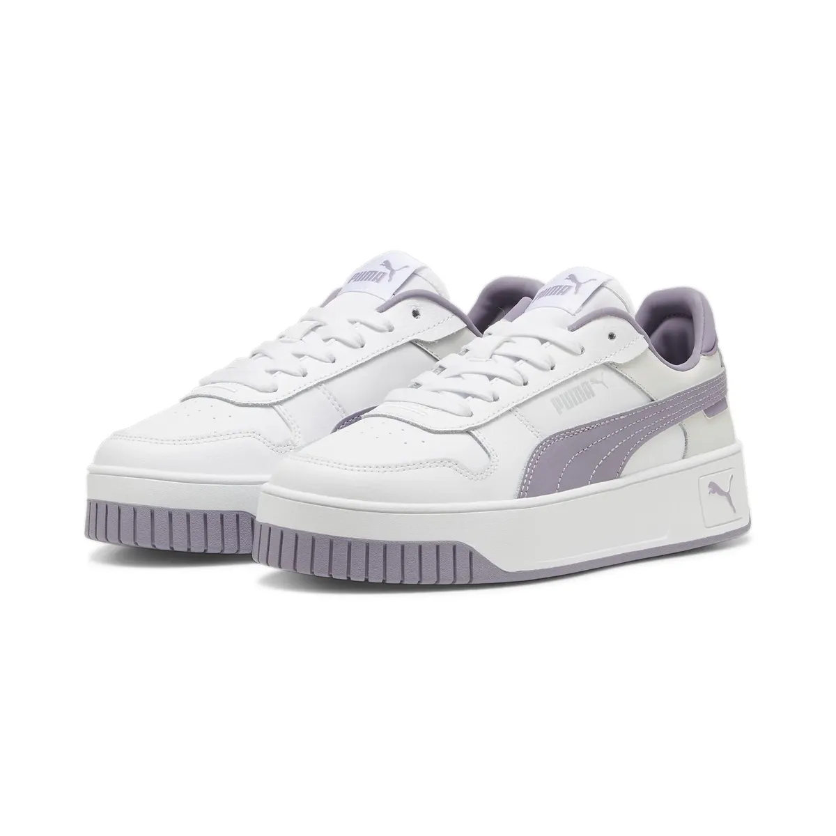 

Кроссовки PUMA "CARINA STREET JR", цвет Puma White-Pale Plum- Puma Silver