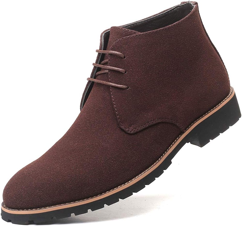 

Мужские замшевые кожаные ботинки Santimon с шнуровкой, оксфорды, чукка, черные, синие, коричневые, коричневый