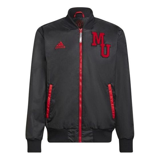 

Куртка adidas limited Manchester United Soccer/Football logo Sports Jacket Black, черный