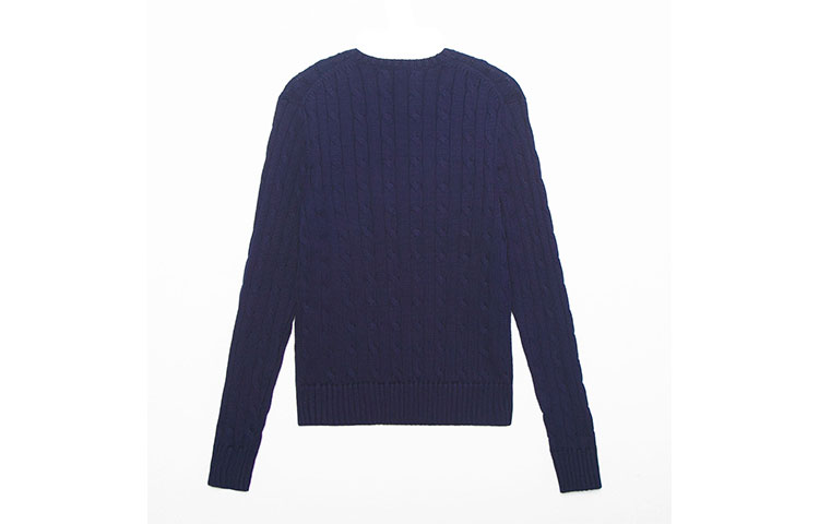 Polo Ralph Lauren Женский вязаный свитер с V-образным вырезом Navy — фото 4
