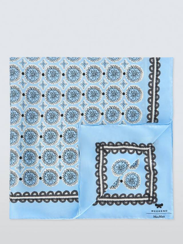 

Шелковый шарф Siam Geometric Weekend MaxMara, Blue Multi