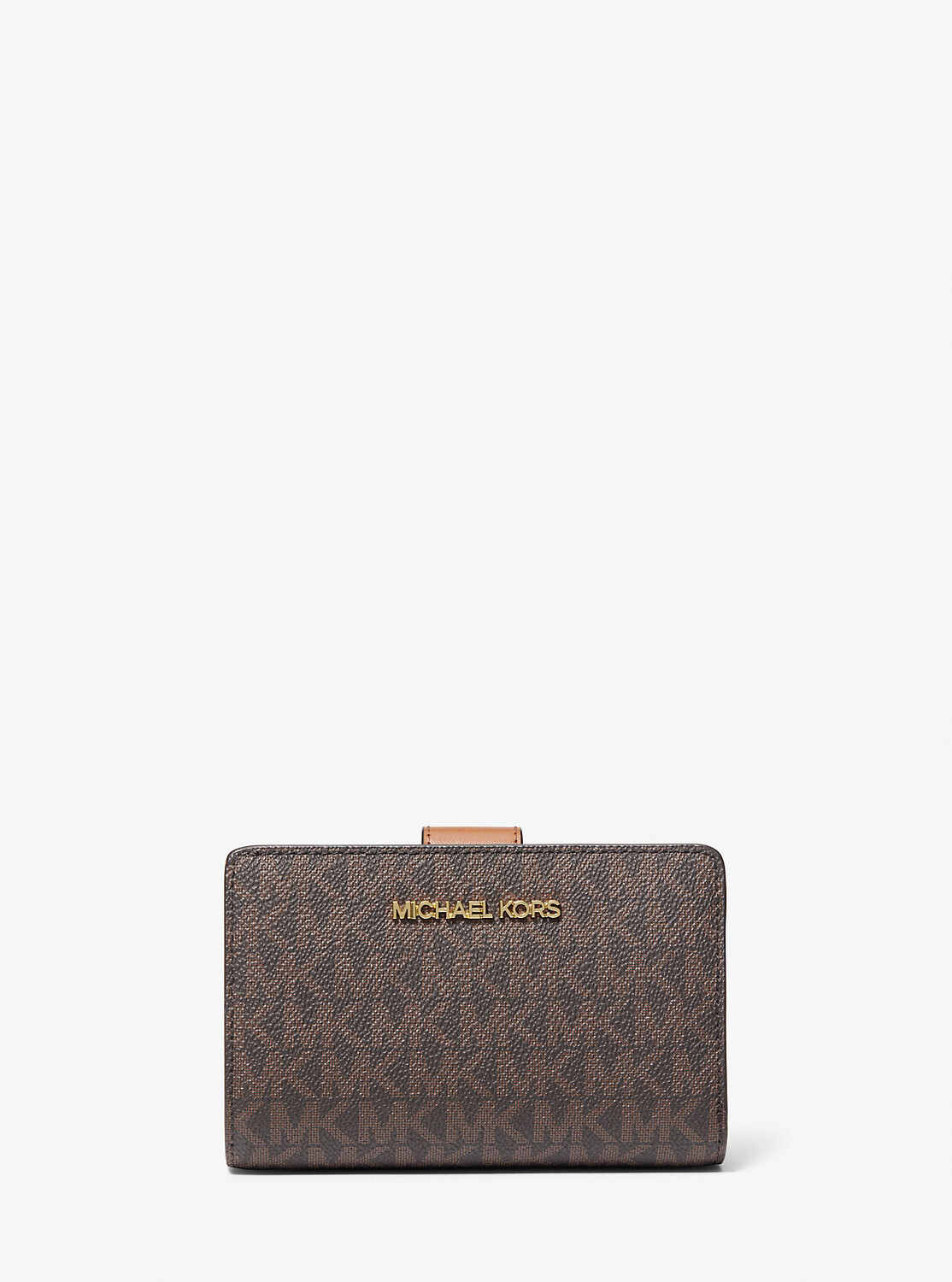 

Кошелек среднего размера с фирменным логотипом Michael Kors, коричневый